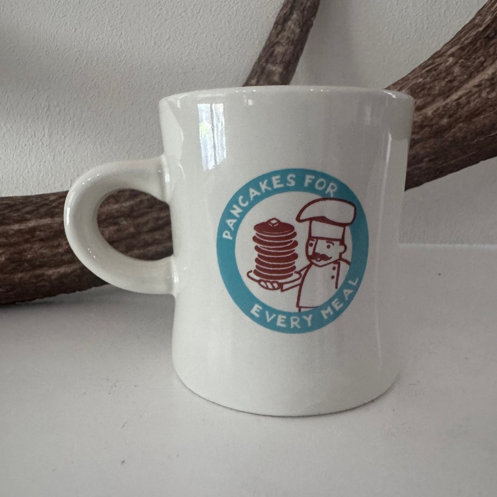 Now Designs Pancakes For Every Meal Diner Mug White Ceramic Coffee Cup 12oz